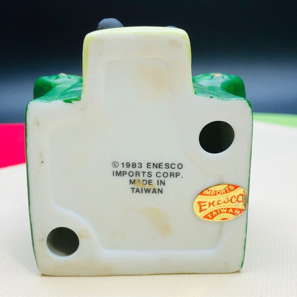 Vintage 1983 ENESCO Sleeping Santa Mouse in Green Chair Figurine: Christmas - Picture 7 of 11